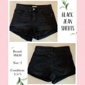 Black Highwaisted Jean Shorts
